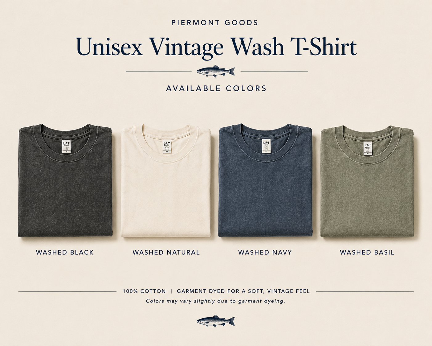 Piermont Unisex Vintage Wash Tee